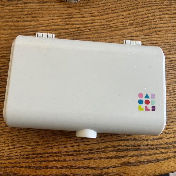 Caboodles Other - Small Caboodles cosmetic case rectangular with mirror EUC pale gray minimalist